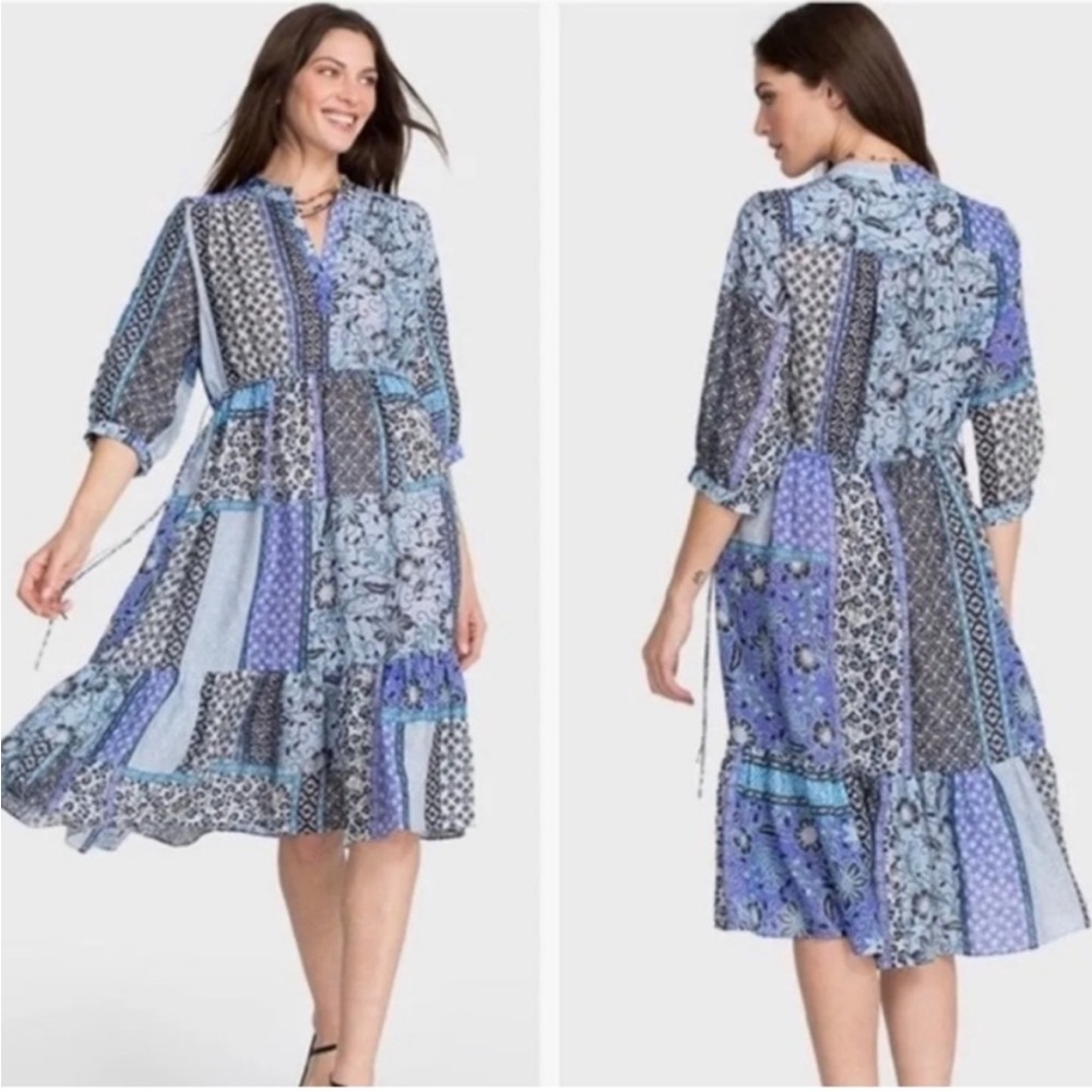 Johnny Was Floral Patchwork “Marrakesh” Dress - Picture 3 of 8